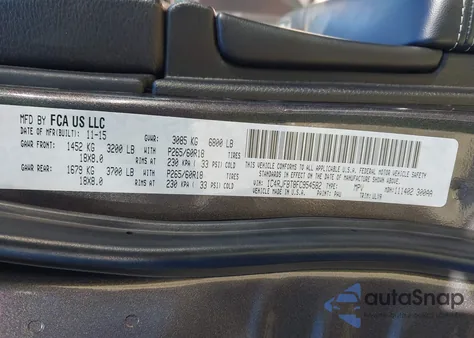 2015 Jeep Grand Cherokee Limited from USA, damaged, VIN 1C4RJFBT8FC954582